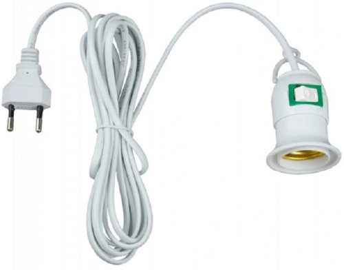 Патрон подвесной с выключателем и штепсельной вилкой Uniel DLC-P-T50B/E27 3метра Белый фото Патрон подвесной с выключателем и штепсельной вилкой Uniel DLC-P-T50B/E27 3метра Белый картинка